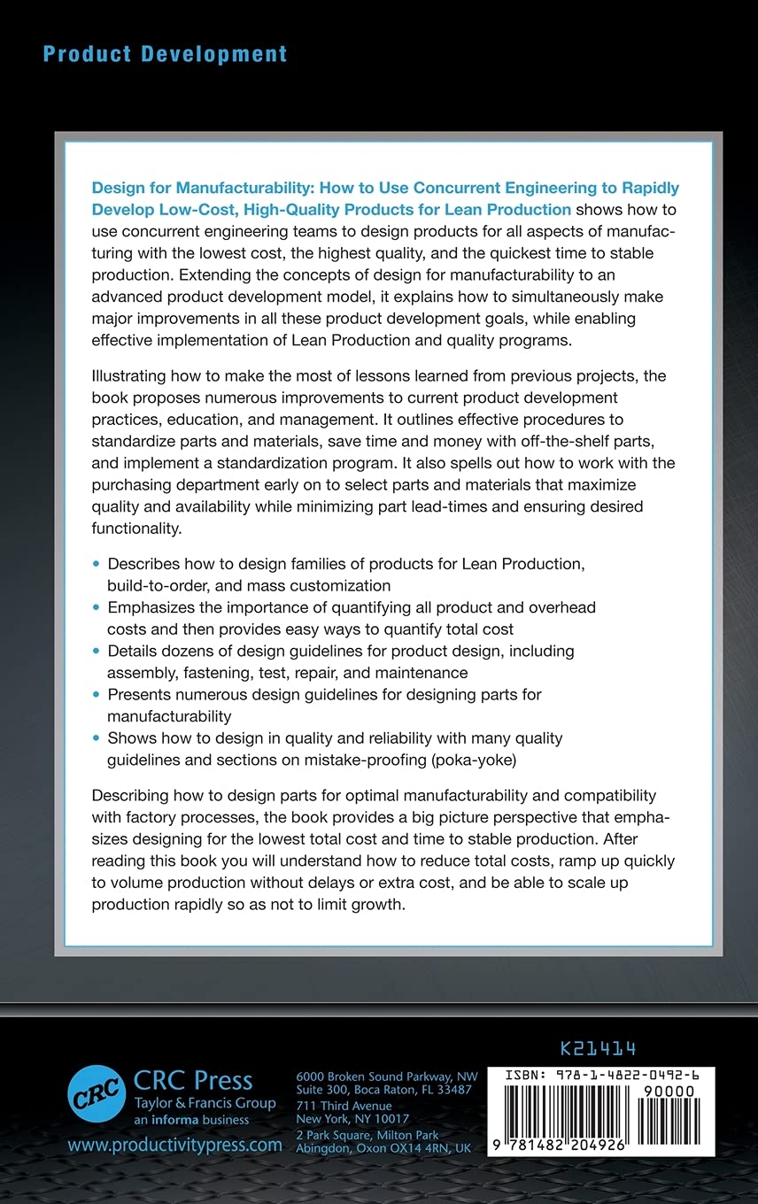 Design for Manufacturability