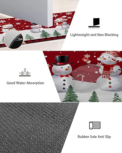 Miniatura 2 de Tapete de baño de invierno para bañera, antideslizante, de secado rápido y absorbente, de tierra de diatomeas, fregadero, cocina, sala de estar,