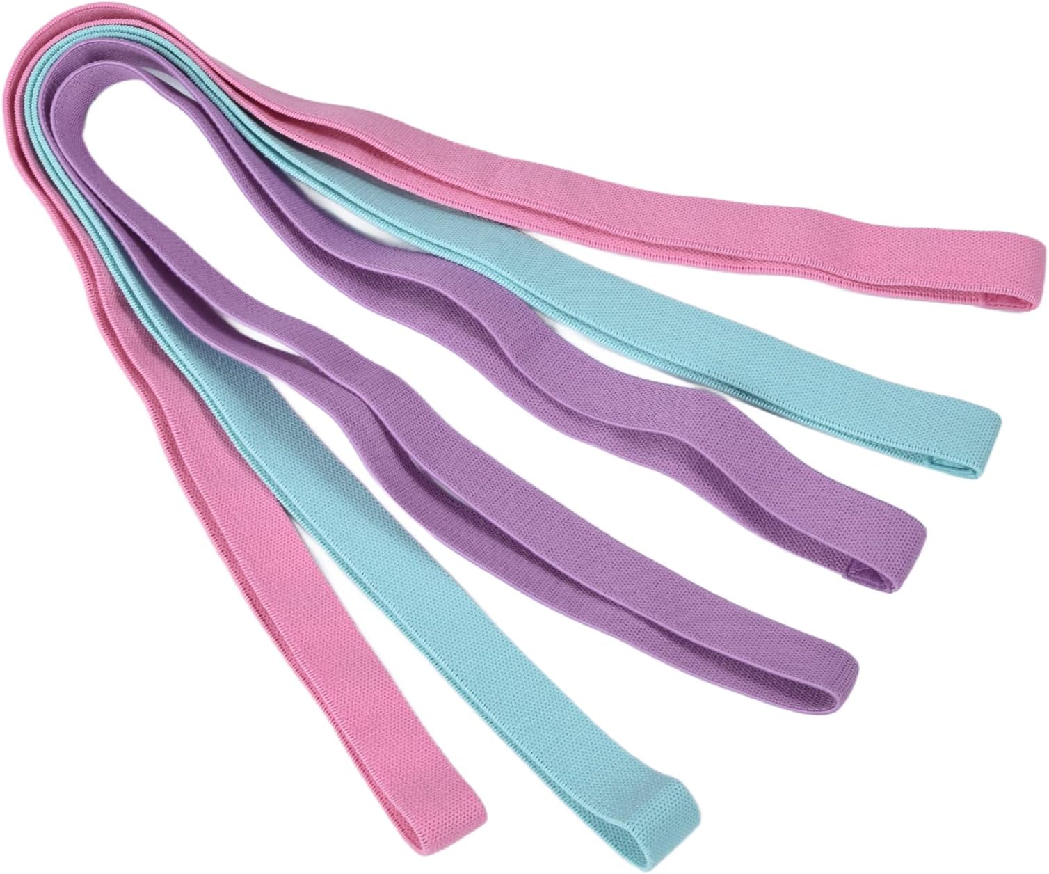 Yoga Stretch Belt, Yoga Strap, 3 Colors Elastic Safe Fitness Resistance Band for Pull Ups,Pilates, Dance Squats 6.5ft