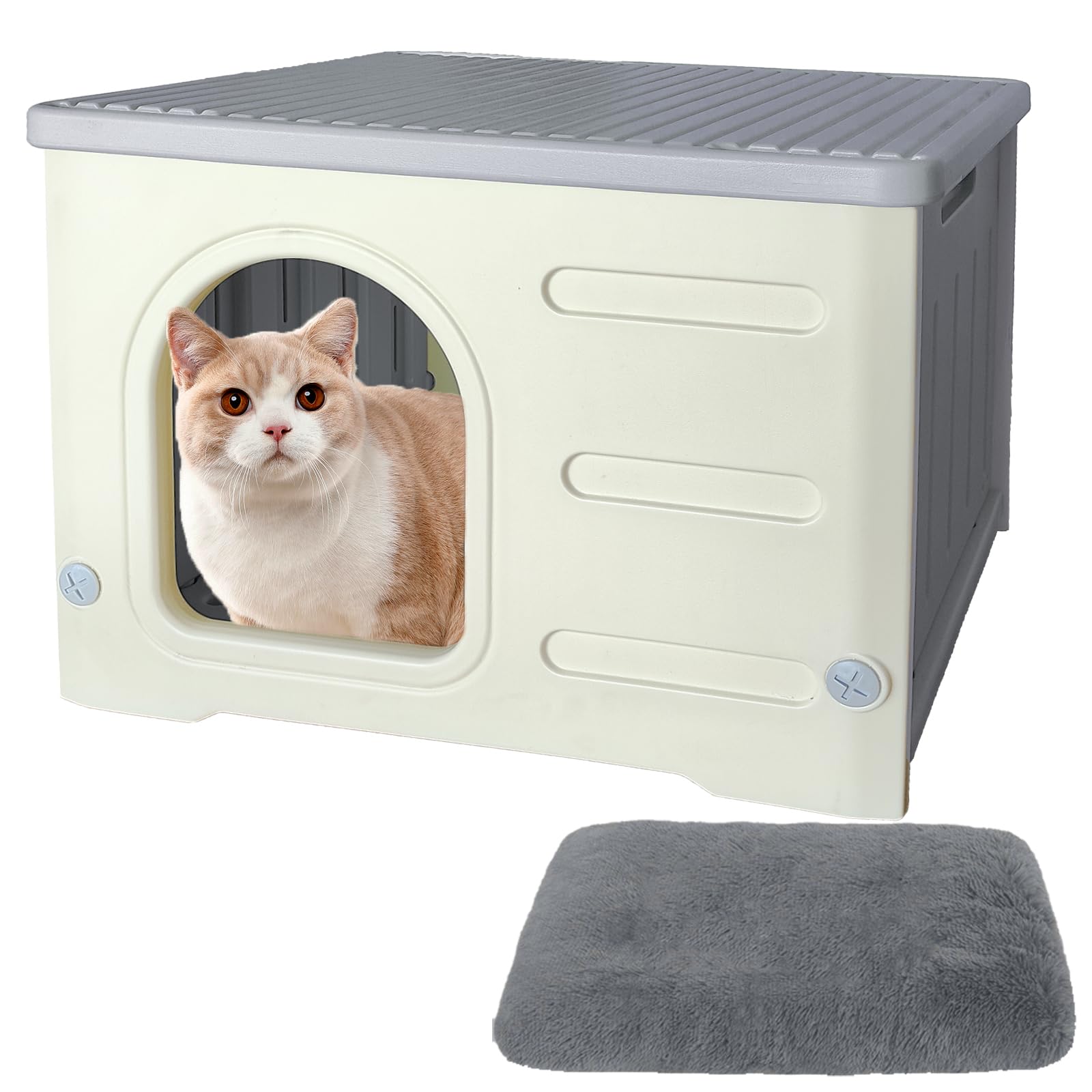 Pet Outdoor Litter Box For Feral Cats Cat House Outside Deblue
