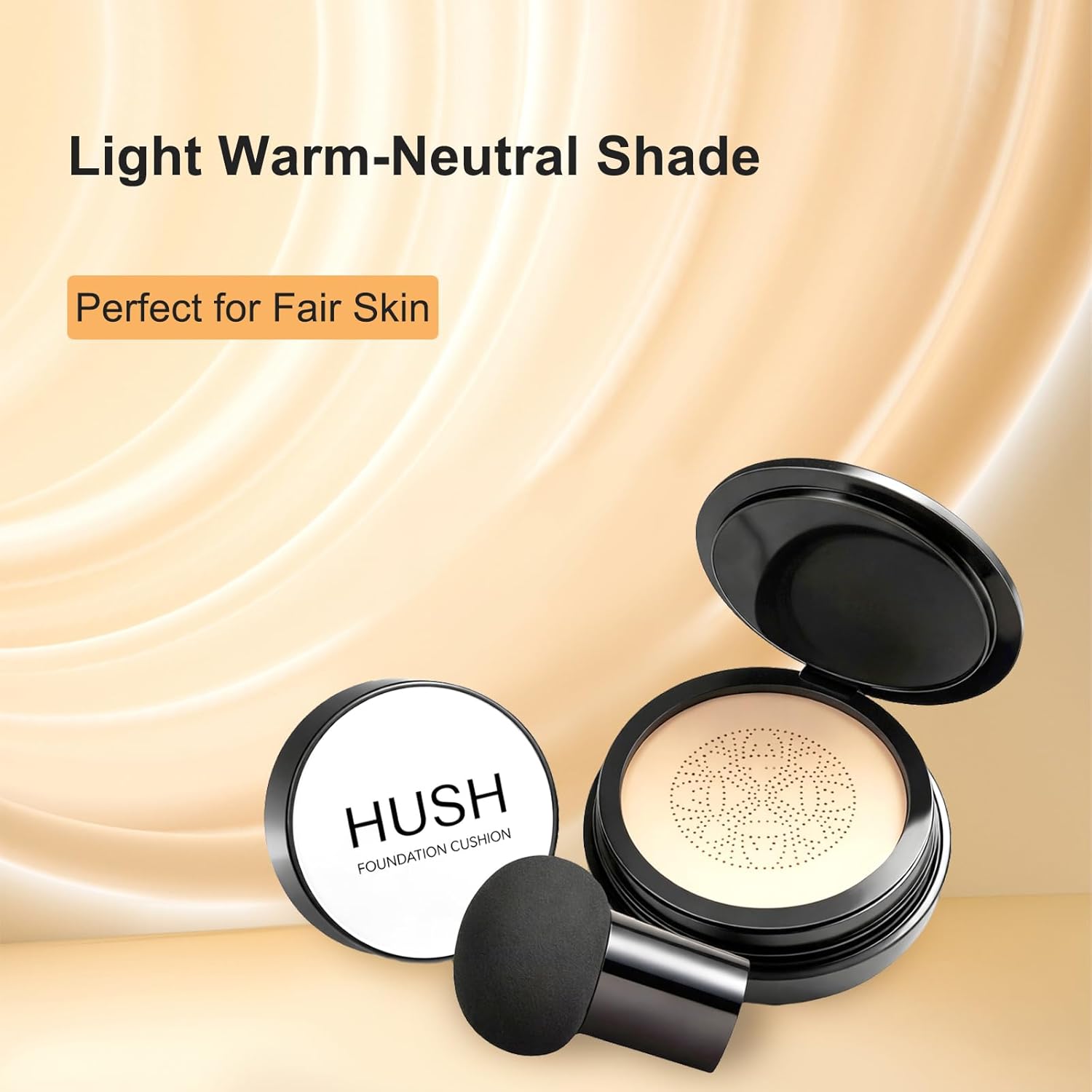 Makeup Foundation for Older Women | Natural Glow Light Warm-Neutral Shade for Fair Skin | Foundation Cushion with Mushroom for Mature Skin | Buildable Coverage Cream | Shade-adapting | Smooths Texture - Image 4