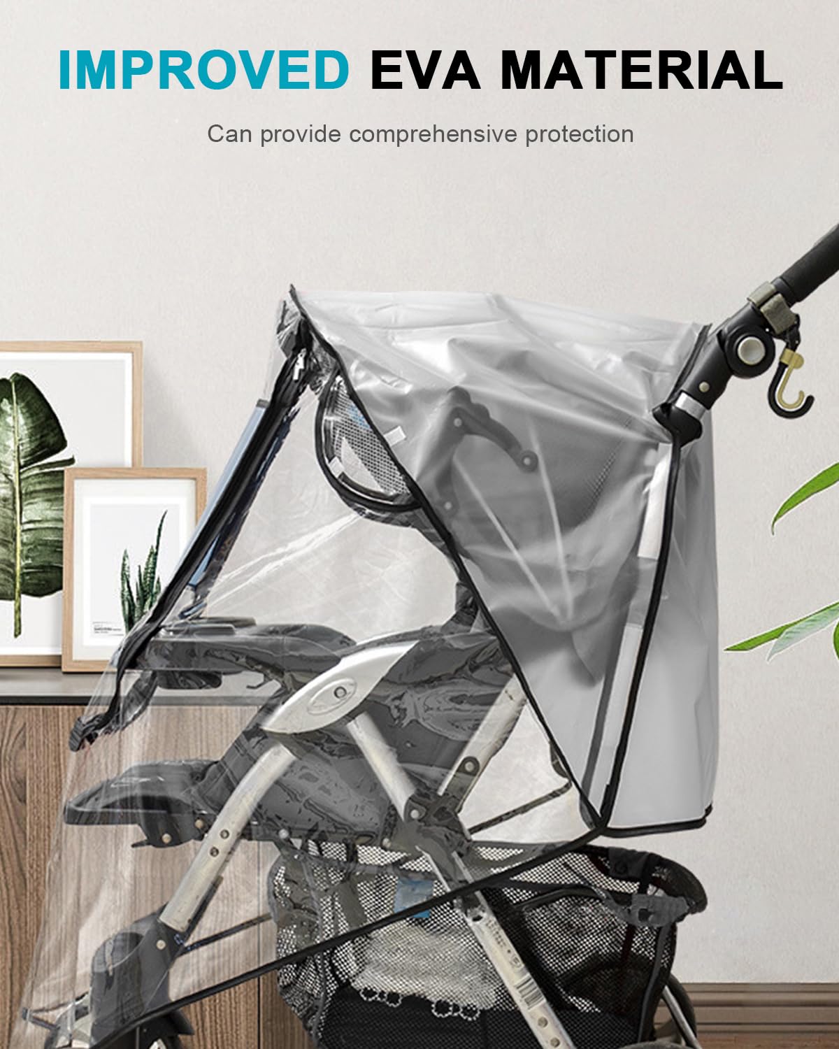 BAYINBROOK Parapioggia Passeggino - Parapioggia Per Passeggino Parapioggia Per Passeggino E Vento Impermeabile E Antivento Eva Copertura Antivento Per Passeggino Passeggino