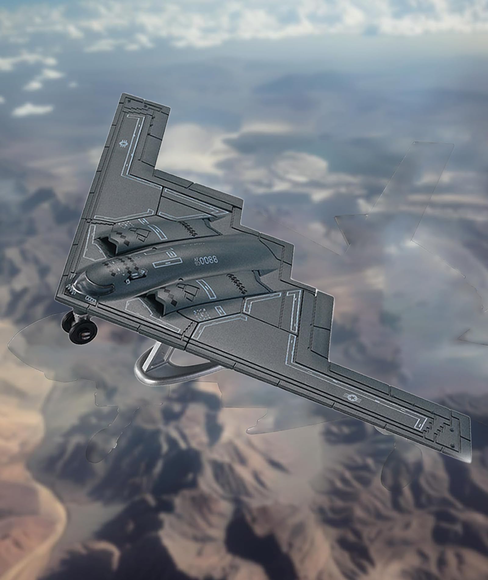 Fighter Jet Model, Toy Fighter Jet, Military Aircraft Display, Grey Aircraft Model for Collectors and Enthusiasts, Durable and Detailed Design, Suitable Decoration for The Room - Image 5 thumbnail