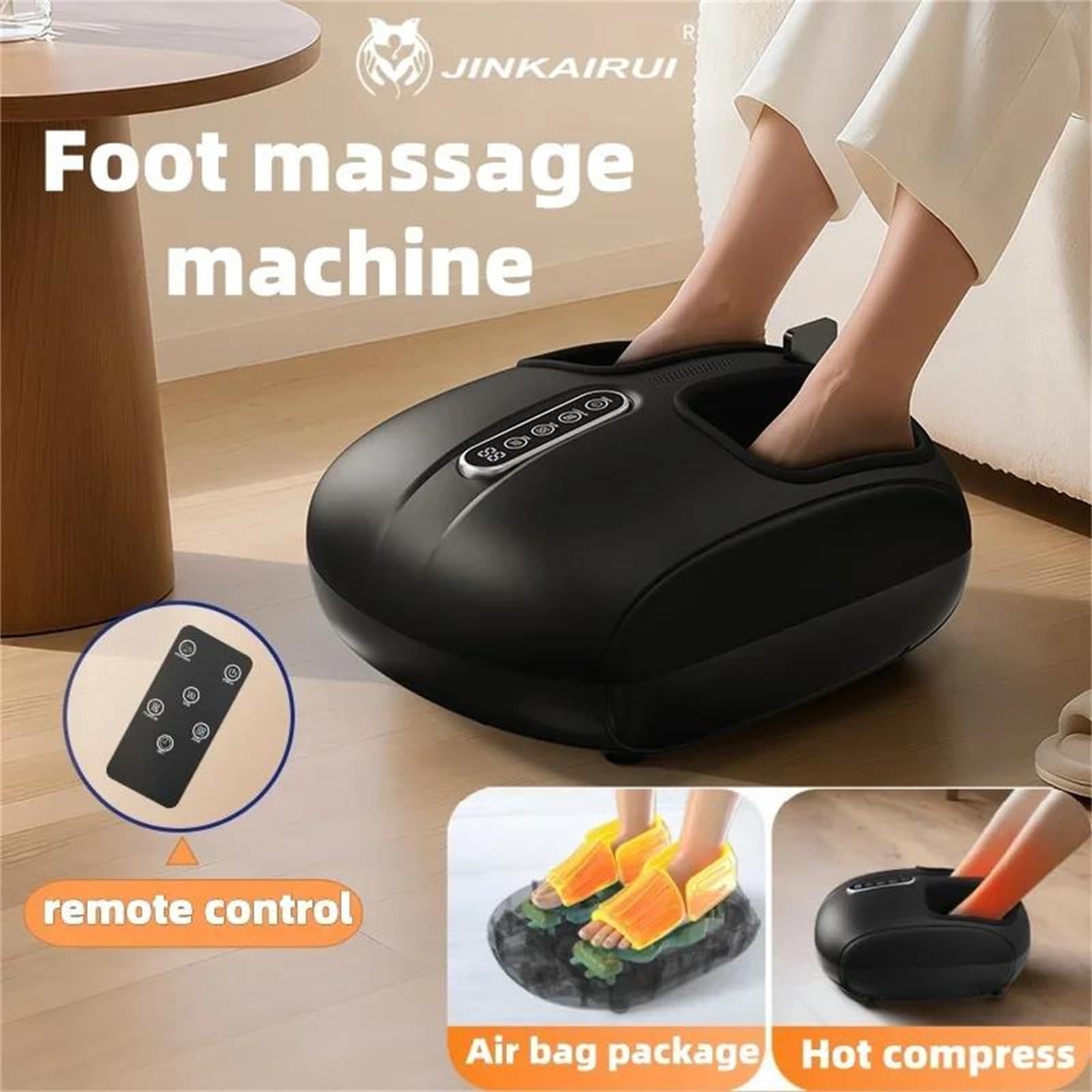 Máquina de Masaje automático de pies con Rodillos Totalmente envueltos, masajeador de pies Relajante con airbag y Amasado de la Planta del pie.