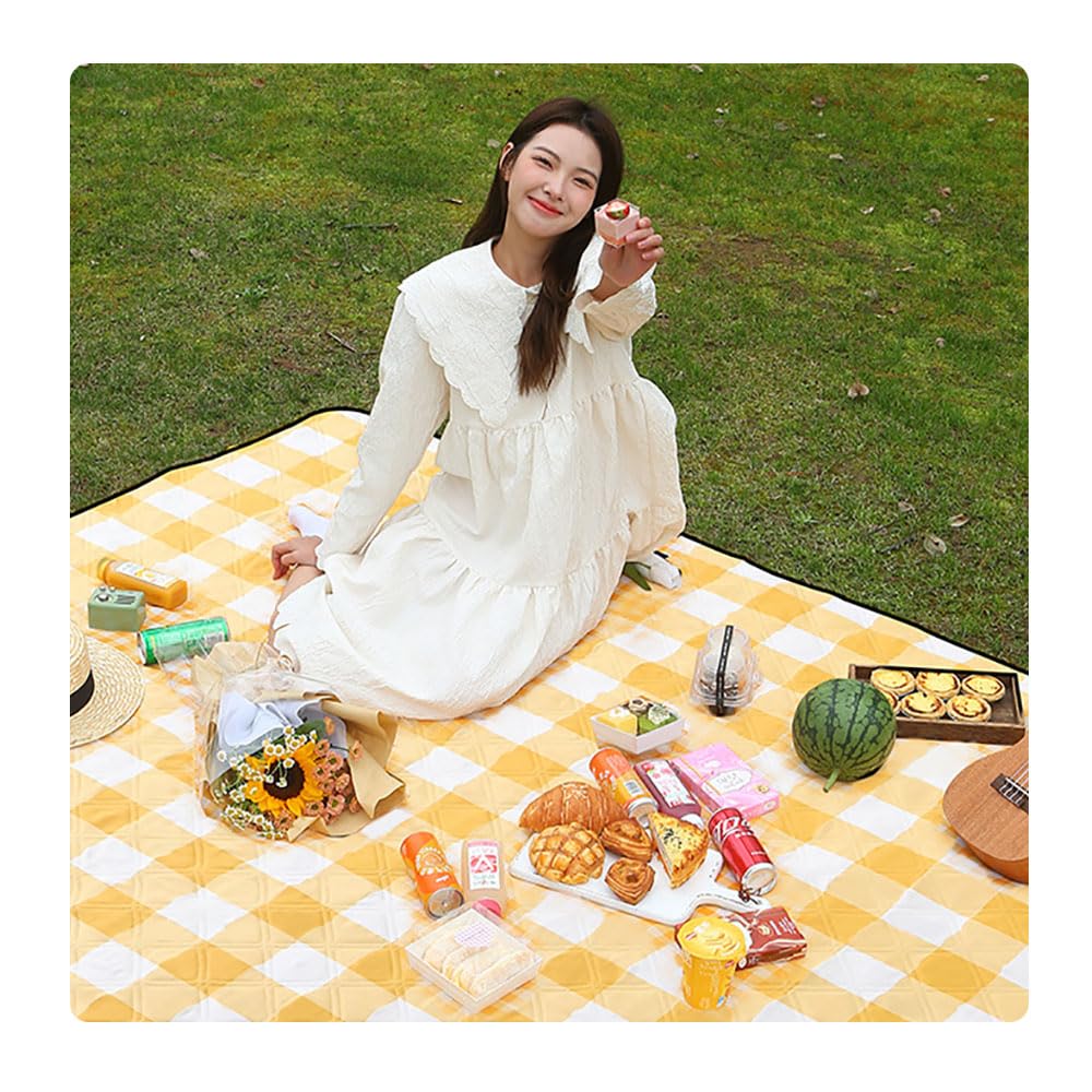 Stuoia Campeggio, Portatile Tappetino da Spiaggia Pieghevole, Multiuso Portatile Leggero Antivento Plaid Picnic Blanket per attività All'Aperto,Tent,200×200cm