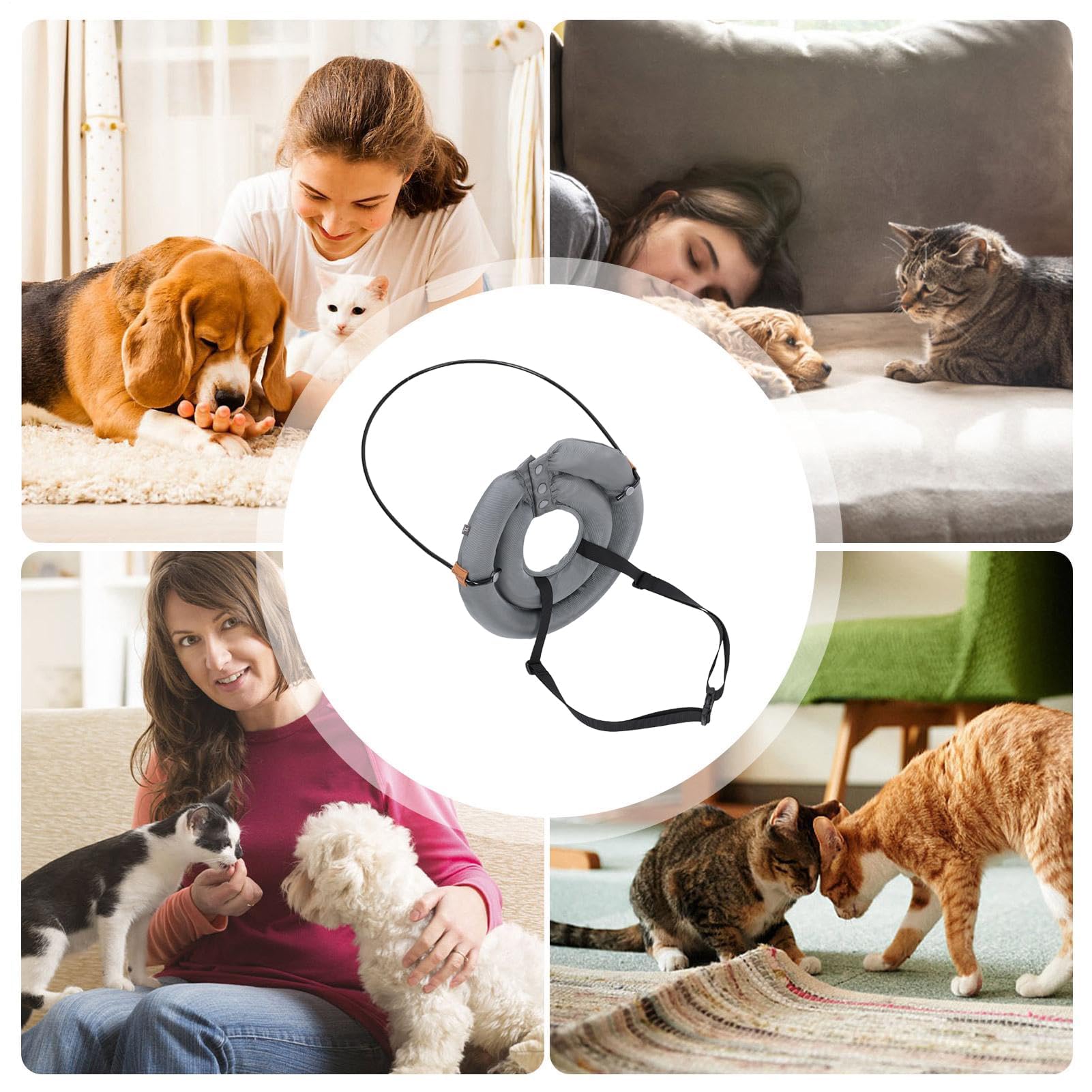 Halo-Leitgerät Blinde Hunde, Schutzhalsband for Blinde Hunde, Effektive Barriere for Sichere Navigation Und Stärkung des Selbstvertrauens Bei Hunden(XX-Large)