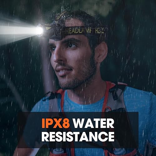 Miniatura 7 de Linterna frontal recargable USB-C de largo alcance, lámpara principal de 9000 mAh, sensor de movimiento súper brillante, regalo para adultos