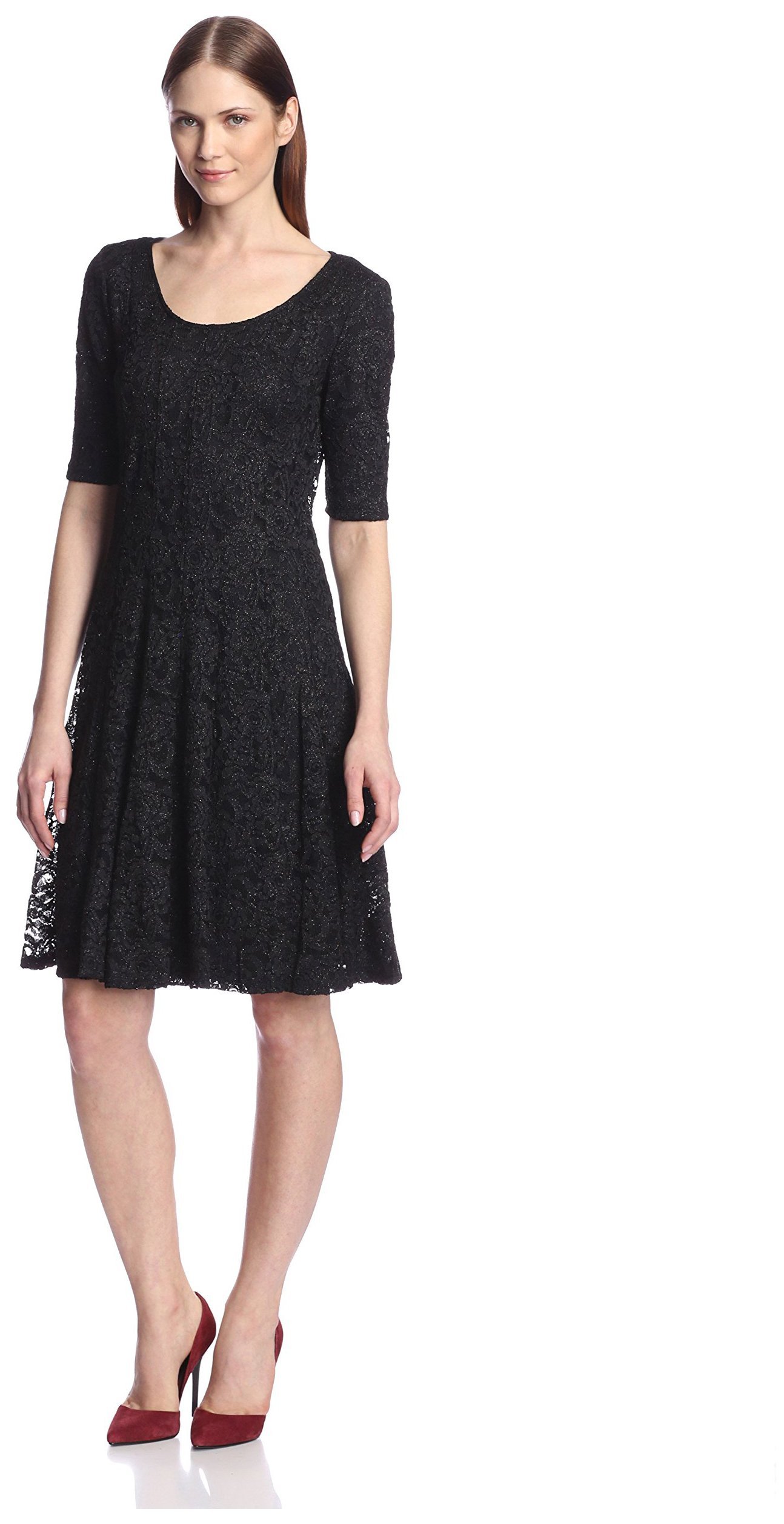 Chetta B Womens Glitter Lace Fit And Flare Dress | Desertcart Belize