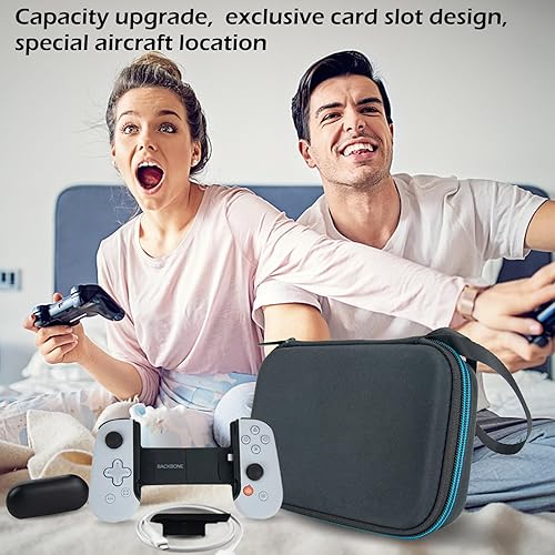 Miniatura 6 de XINGFUDAO Funda rígida compatible con Backbone One Mobile Gaming Controller para iPhone, Backbone One con bolsillo de malla para cable USB, bolsa