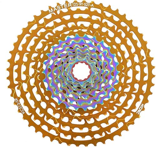 Miniatura 1 de Casete KCNC de 12 velocidades 9-52 dientes para cuerpo SRAM XD, oro, KCS12-001G, SK2040-T