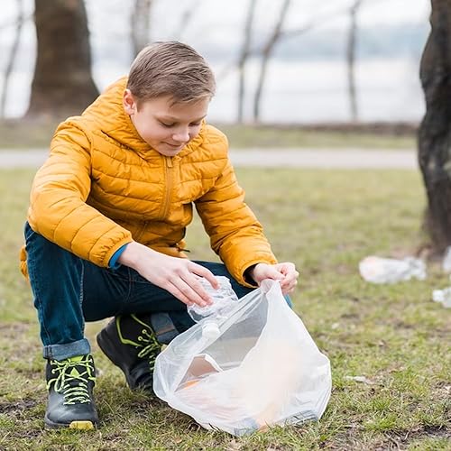 Miniatura 7 de Bolsas de basura de 2 a 4 galones, 400 unidades a granel, bolsas de reciclaje de plástico transparente, pequeñas bolsas de basura multiusos para