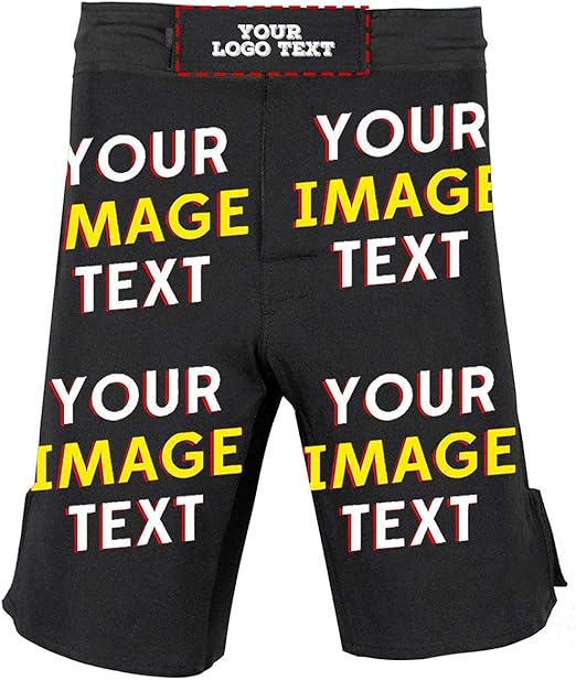 O2TEE Custom Personalized MMA Fight Shorts BJJ No Gi Grappling Jiu
