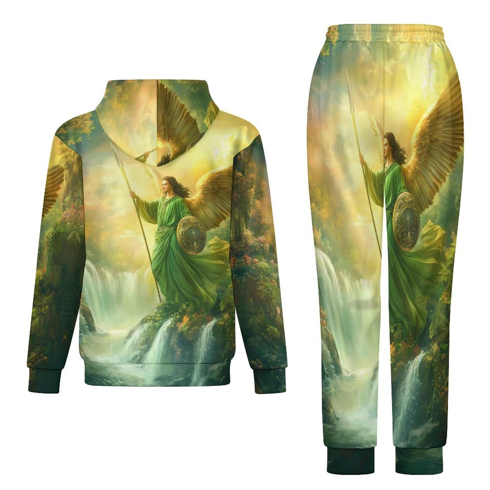 Archangel Gabriel - Conjunto de sudadera para hombre de 2 piezas, conjunto de chándal casual, sudadera cómoda con capucha