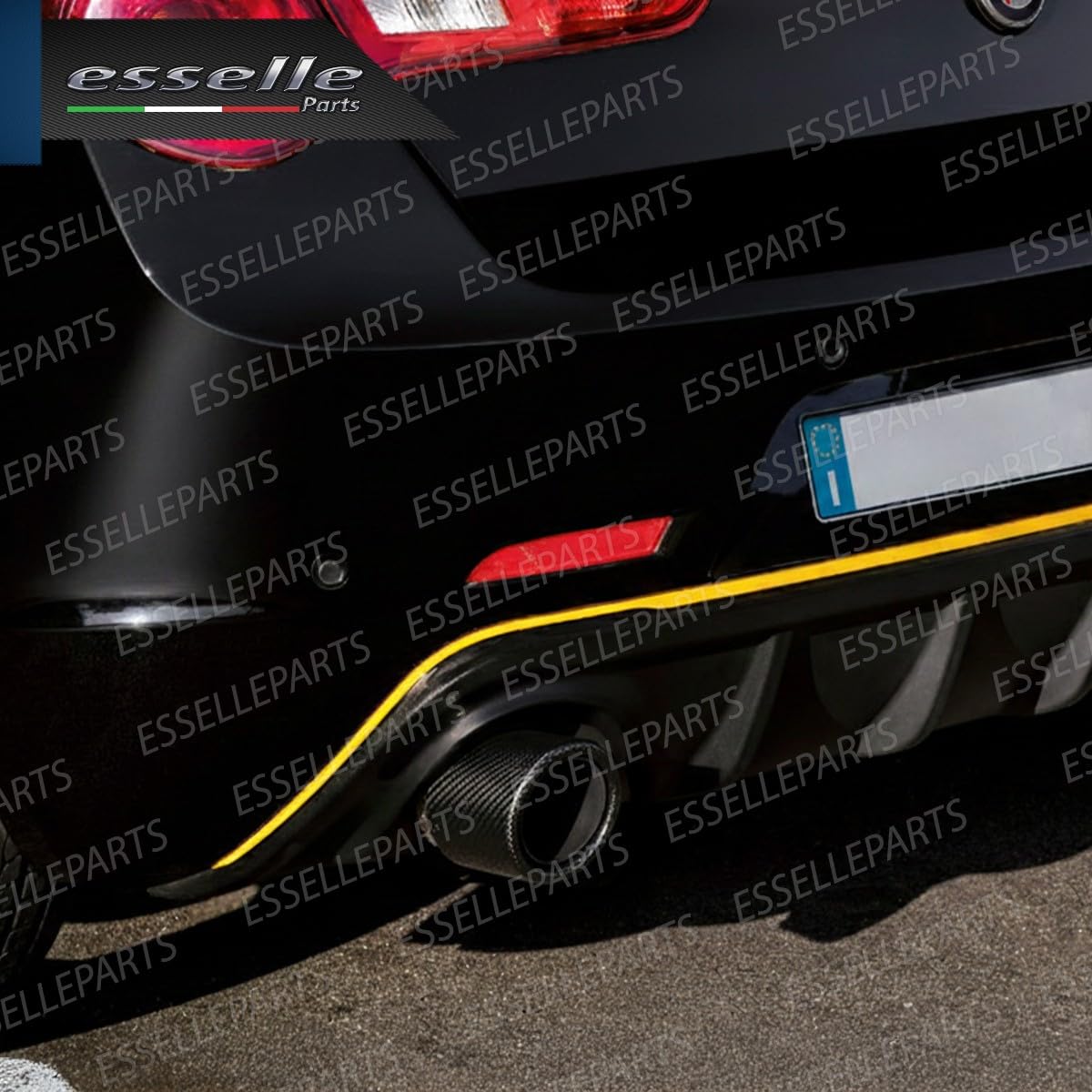 Terminale Scarico Carbonio 100mm Inox per Alfa Romeo Giulietta Plug&Play