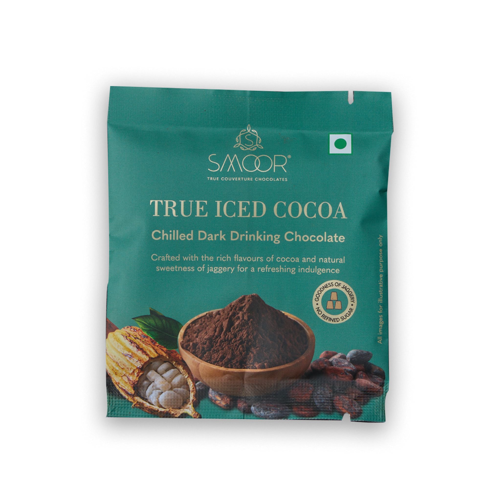 SMOOR Premium Chilled Dark Iced Chocolate Mix | Drinking Chocolate | No Refined Sugar, Made with Jaggery | 30g