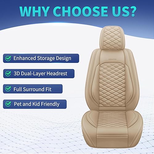 Miniatura 3 de Juego completo de fundas de asiento de automóvil, fundas universales de cuero para asientos de automóvil, protector de asiento de automóvil