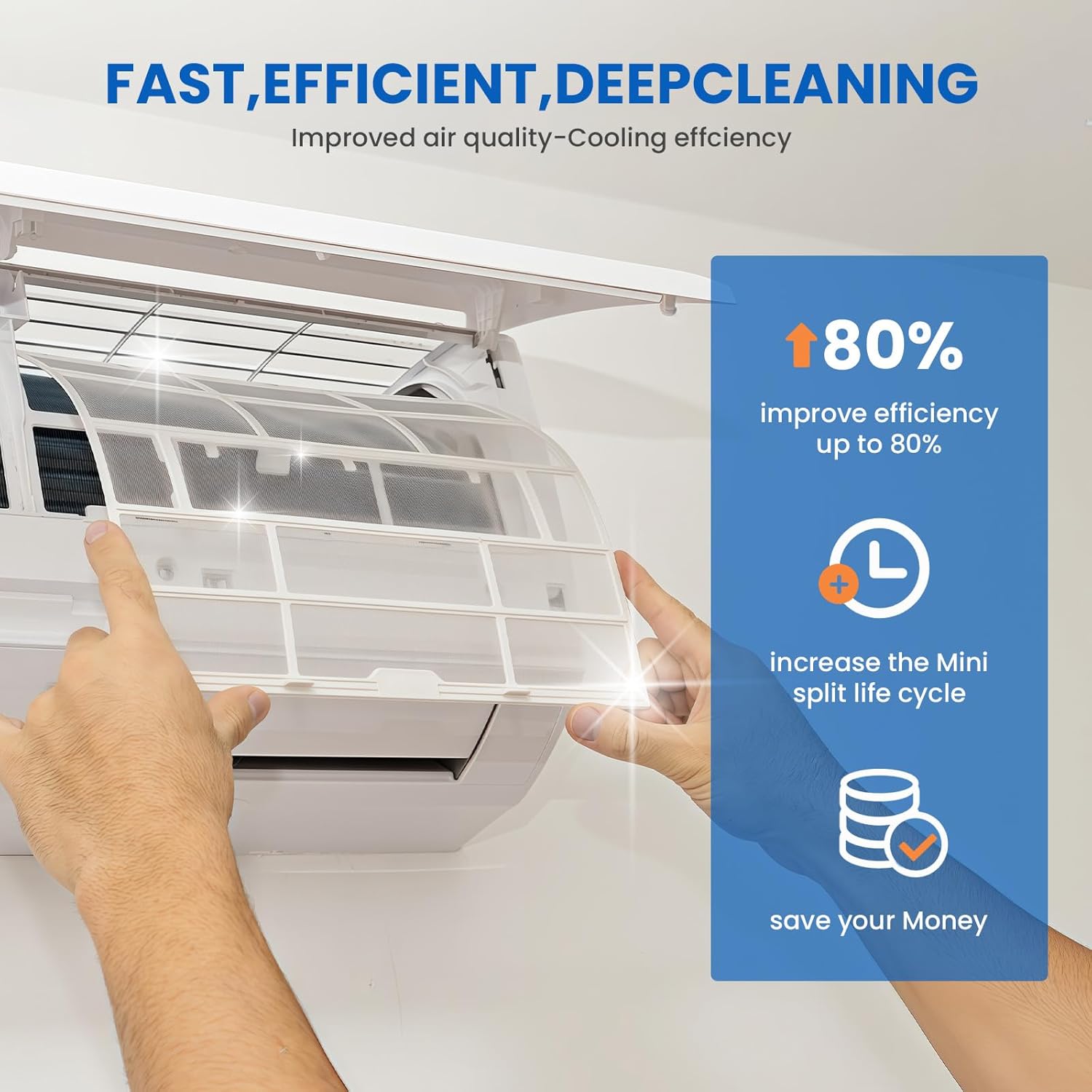 17pcs Mini Split Cleaning Kit, Waterproof AC Storage Bag Air Conditioner Cleaning Cover Kit 2L High Pressure Sprayer, HAVC Cleaning Kit