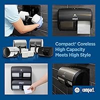 Vista 10 de Compacto Georgia-Pacific - Despachador de papel higiénico de doble rollo, puerta doble, Acabado inoxidable, 1