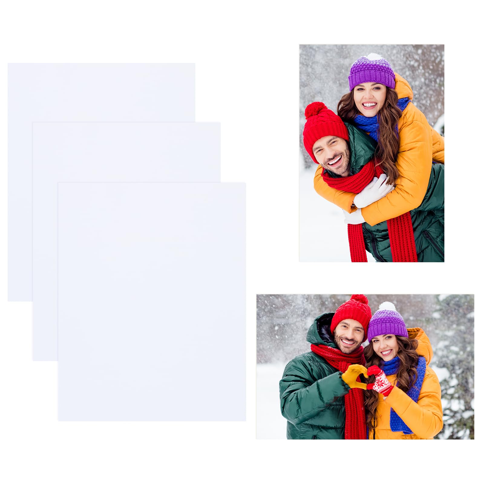 PATIKIL 3Pcs 8x12 Sublimation Blanks, Aluminum Sublimation Metal Photo Sign Prints Home Decor for DIY Souvenir Wall Frame Living Room Bedroom Decoration Design Work, White