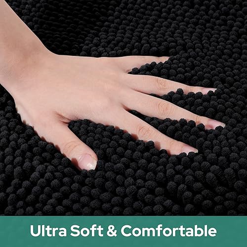 Miniatura 5 de HOMEIDEAS Tapetes de baño redondos, antideslizantes, color morado, 3 pies, extra suaves y absorbentes, lavables a máquina, alfombra de felpilla de