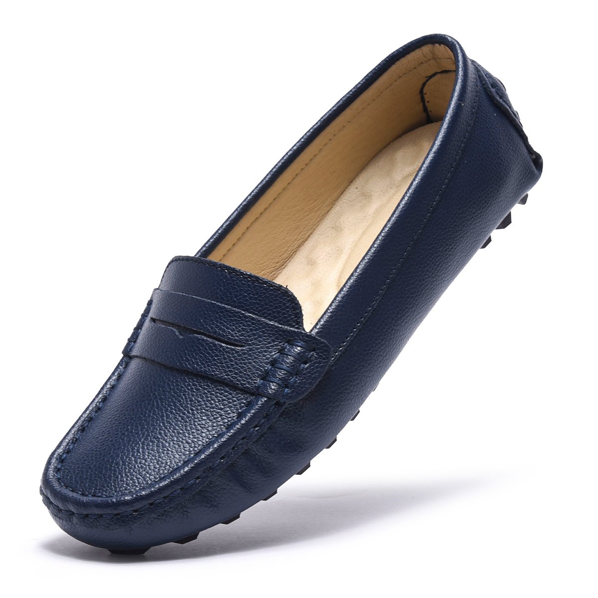 Artisure Women's Classic Genuine Leather Penny Loafers Driving Moccasins Casual Slip On Boat Shoes Fashion Comfort Flats