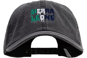 Sierra Leone Embroidered Big Size Washed Pigment Dyed Cap