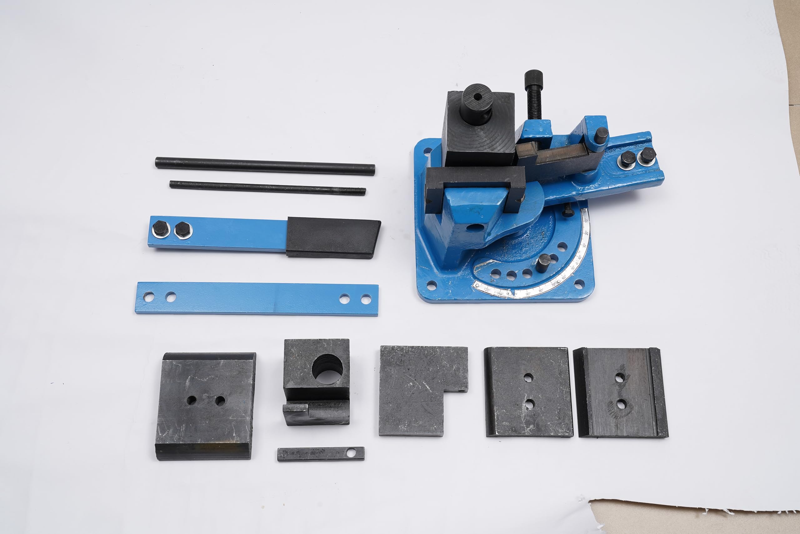 Dobladora manual de metal sin electricidad para acero, aluminio, cobre y latón, grosor de flexión de 15,8 mm, ángulo de 0-120°, resistente a arañazos y bajo mantenimiento, ideal para talleres