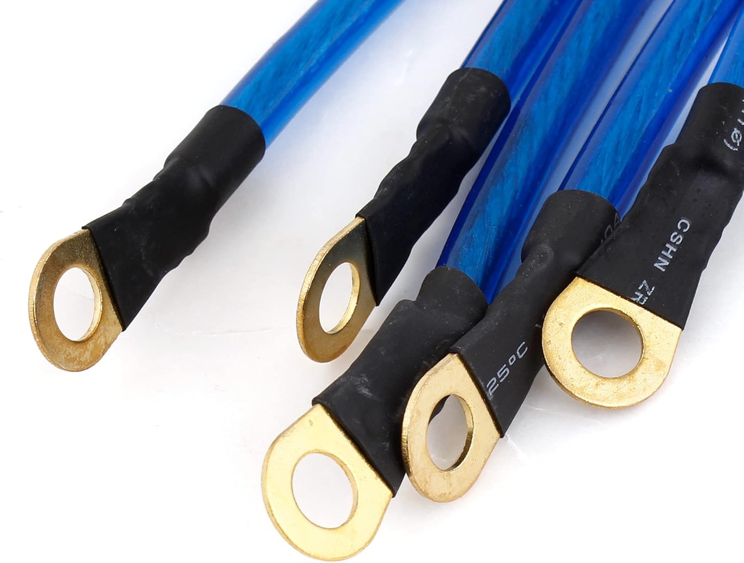 uxcell 5 in 1 Blue Plastic Surface Car Battery Grounding Wiring Cable Kit