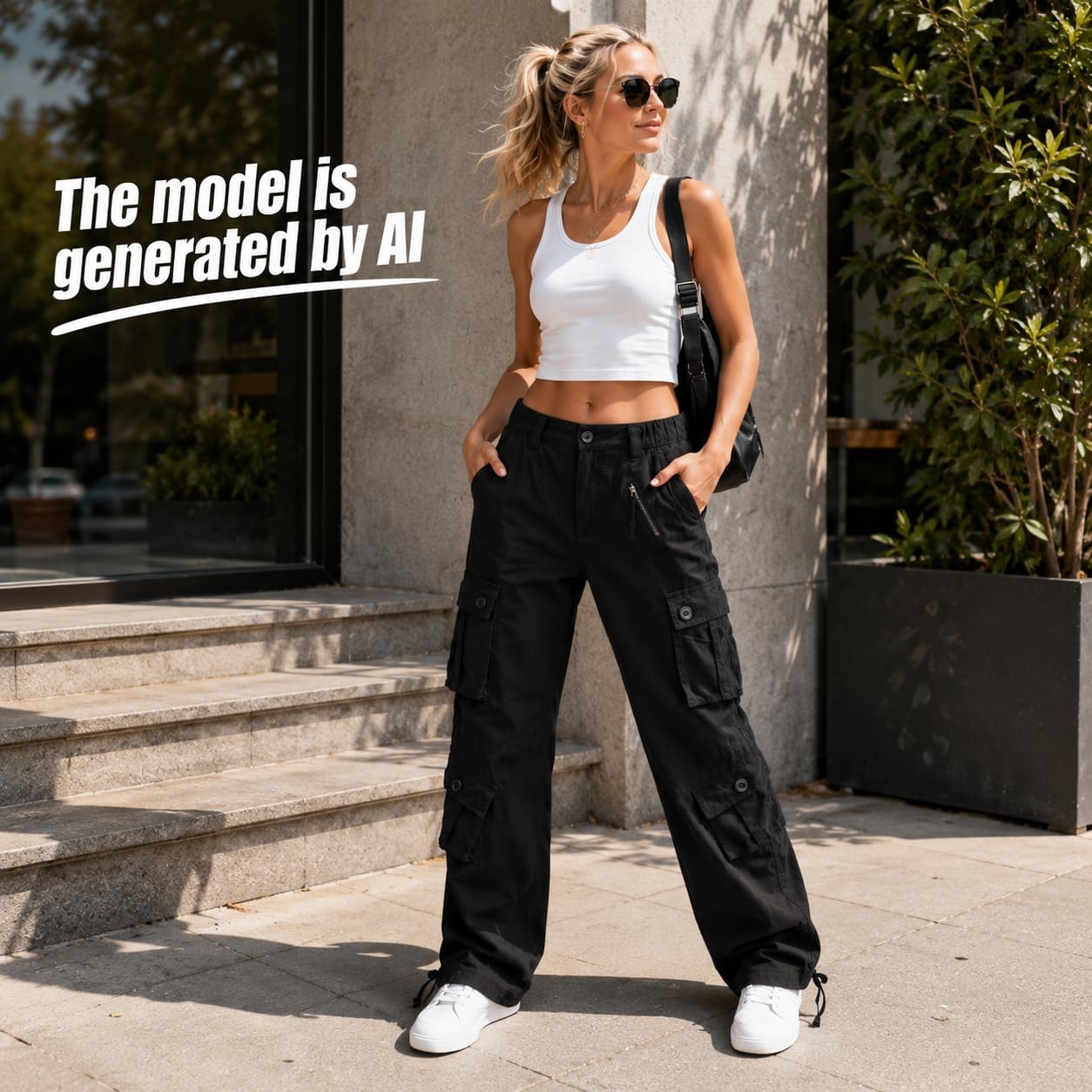Women's Casual Cotton Cargo Pants with 9 Pockets | Mid-Rise Camo Pants Military Combat Teacher Dance Rave Concert Festival Outfits