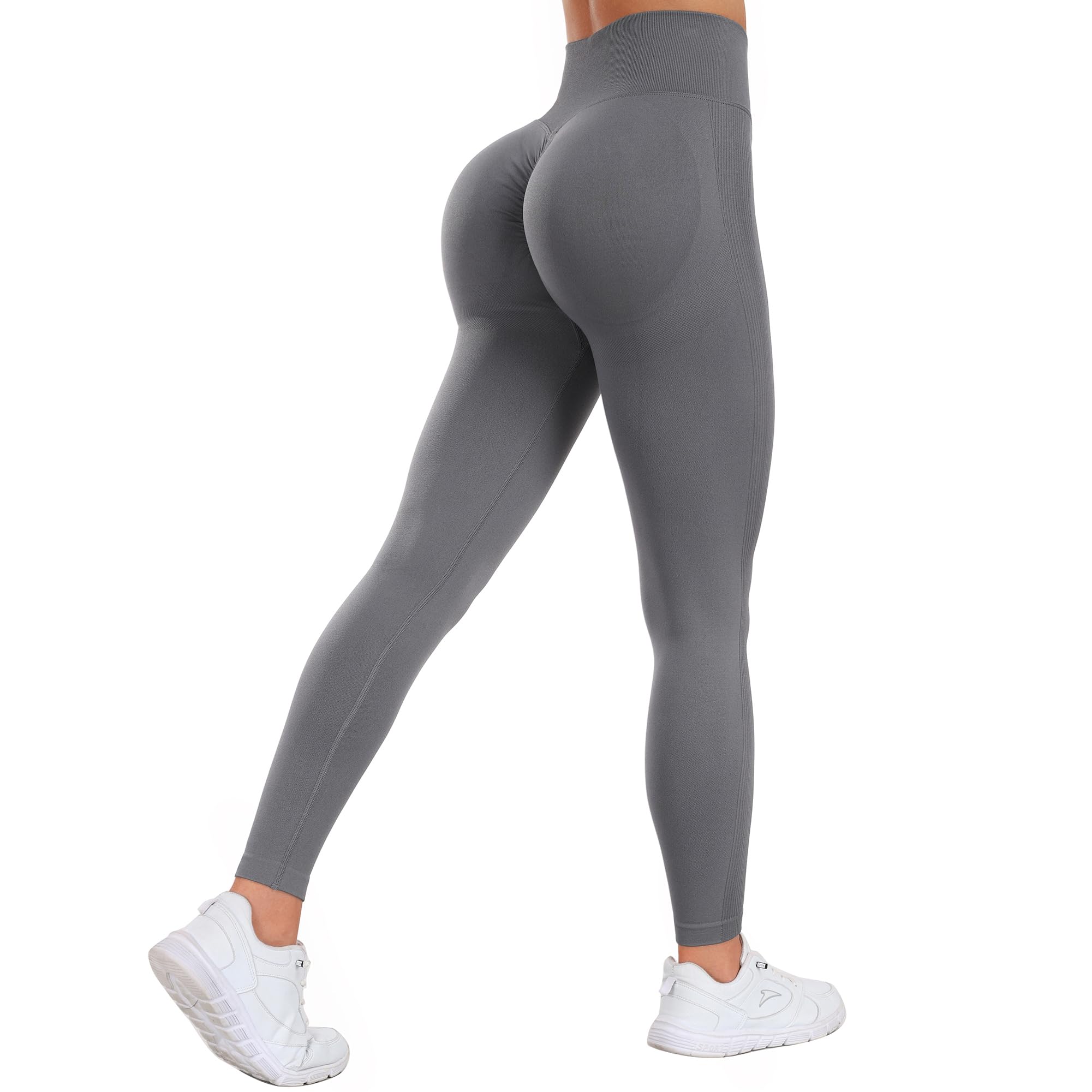 Somdiffy Leggins Sportivi Donna Push Up Leggings Palestra Vita Alta Pantaloni Fitness Yoga Anticellulite