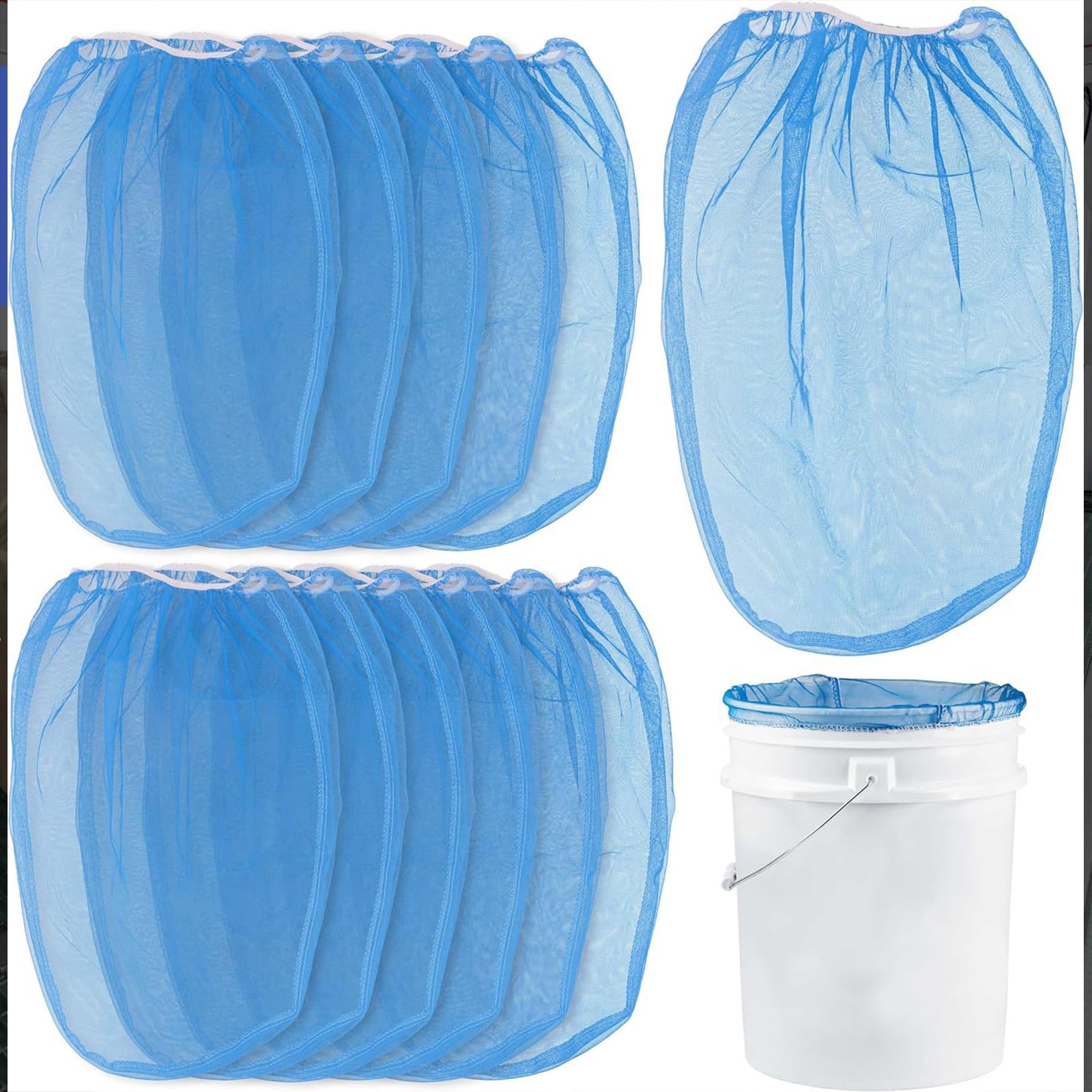 Pack Of 10 Fine Net Paint Strainer Bags Filter For Efficient Filtering And Multipurpose Use In Gardening And Painting