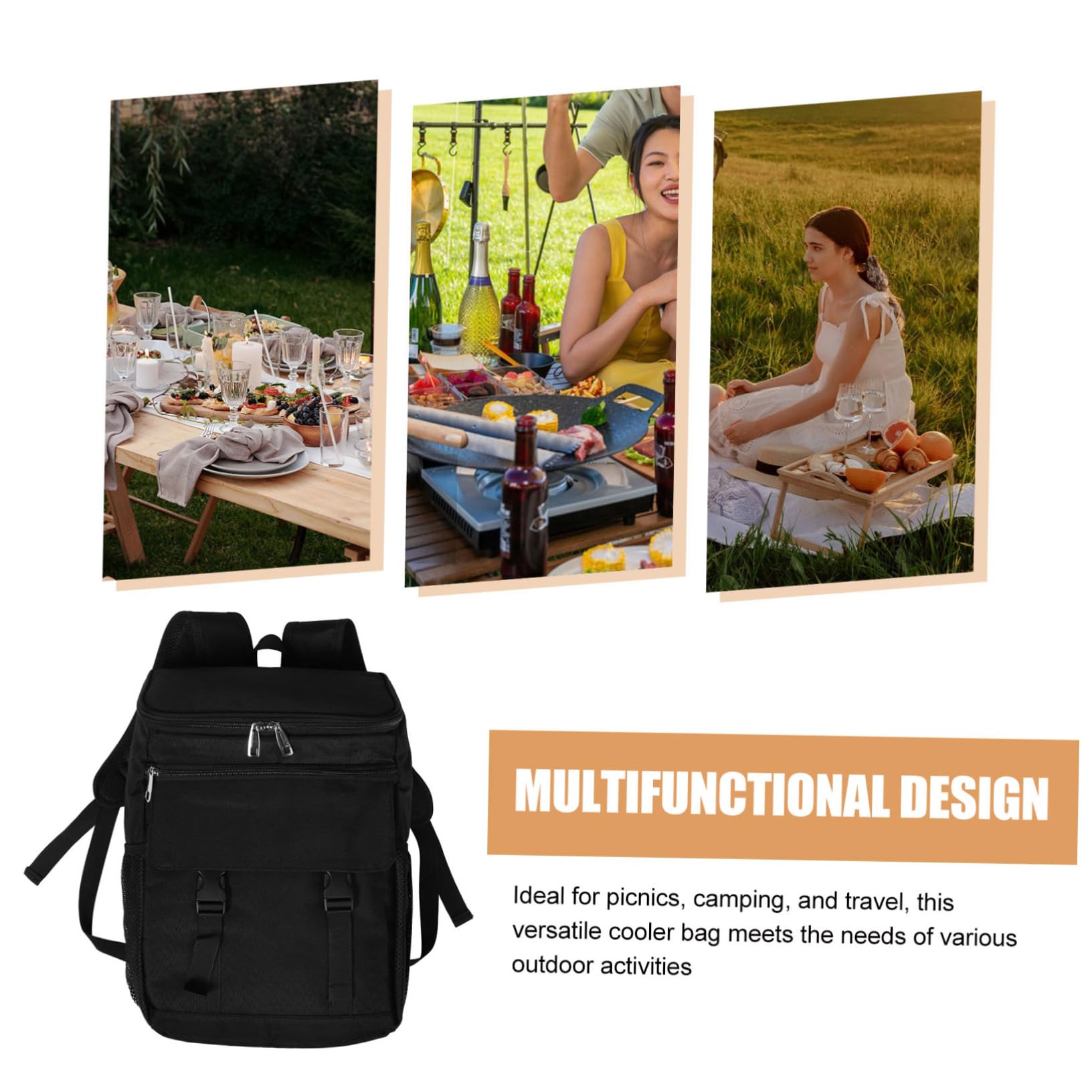 TOYANDONA Borsa Termica per Picnic Campeggio e Viaggio Isolamento ad Alta Efficienza Grande Capacità di Archiviazione Facile da Trasportare e Resistente all Acqua