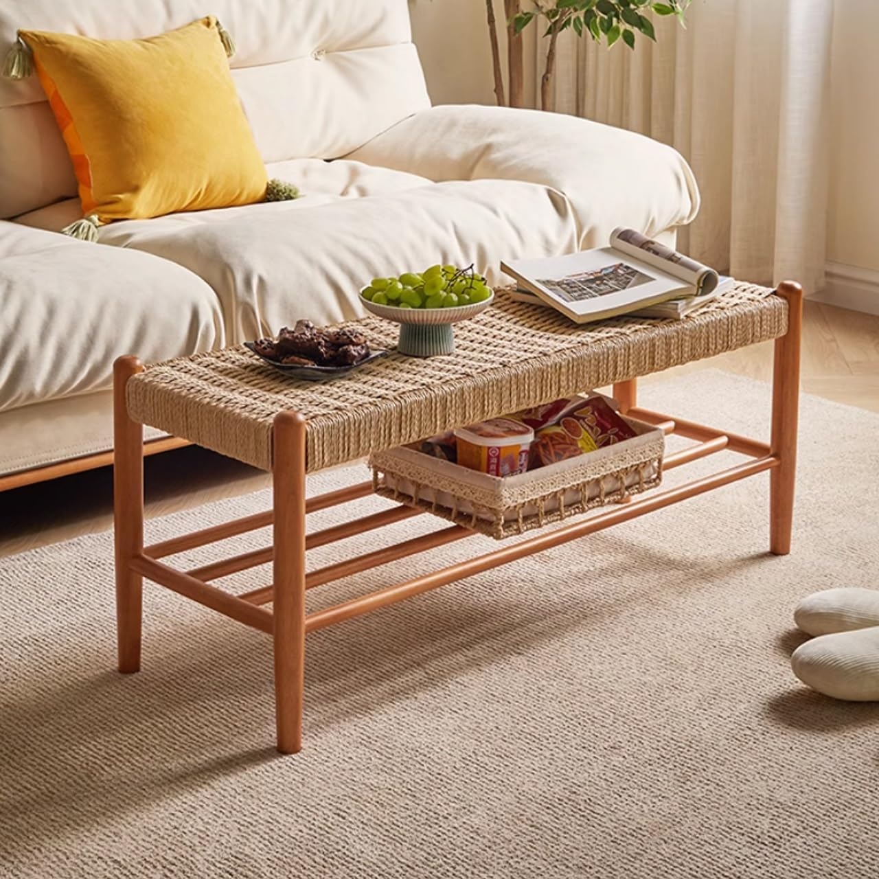 Bedroom Bench with Storage Shoe Storage Bench Farmhouse Style Wooden Bench Wooden Bench Indoor Entryway Bench for Bedroom Bench for Hallway Front Door Living Room Bedroom Support 300 Lbs