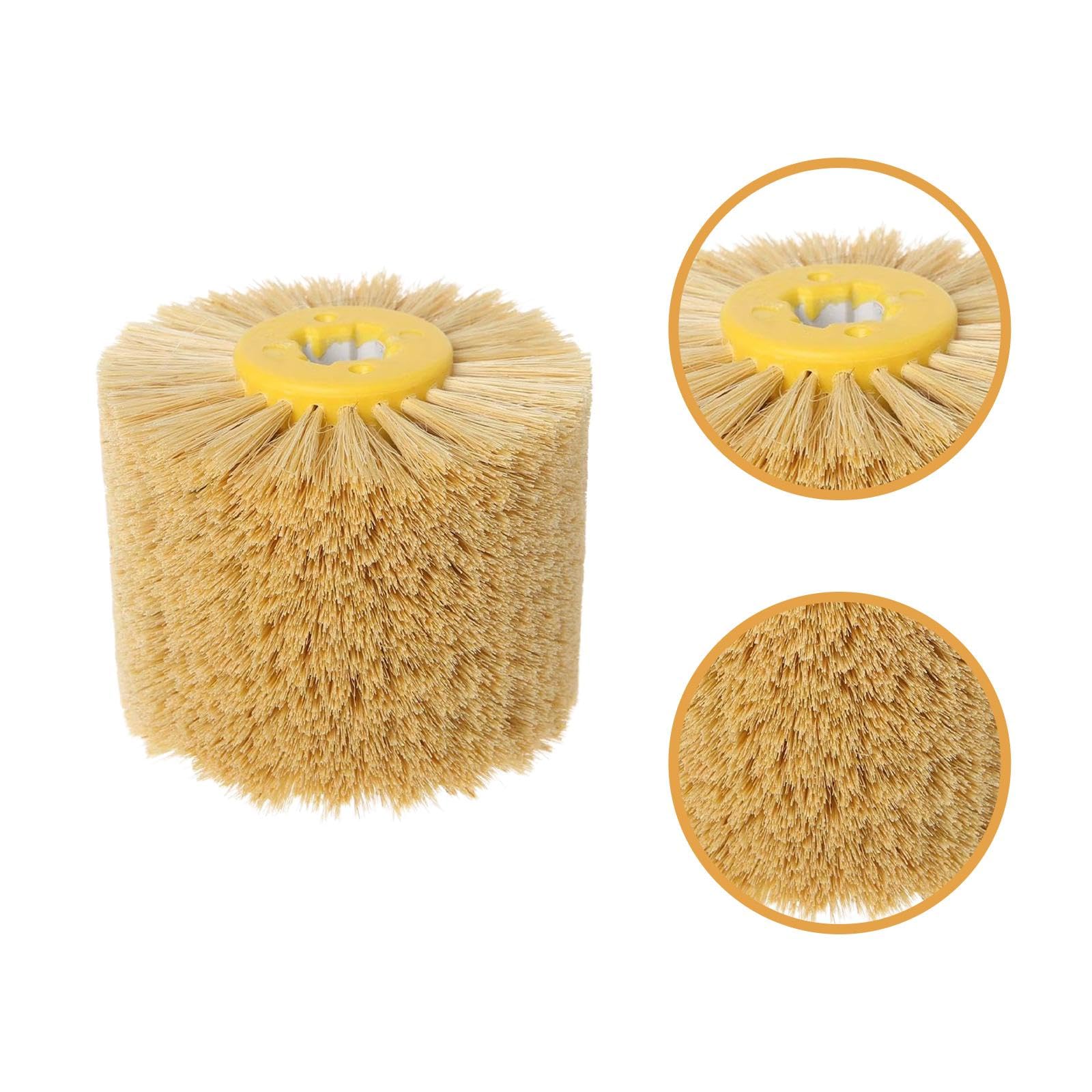 Cepillo de Pulido de Sisal, Tambor Desoxidante, Cepillo de Bruñido para Muebles, Suelos Y Superficies Metálicas.