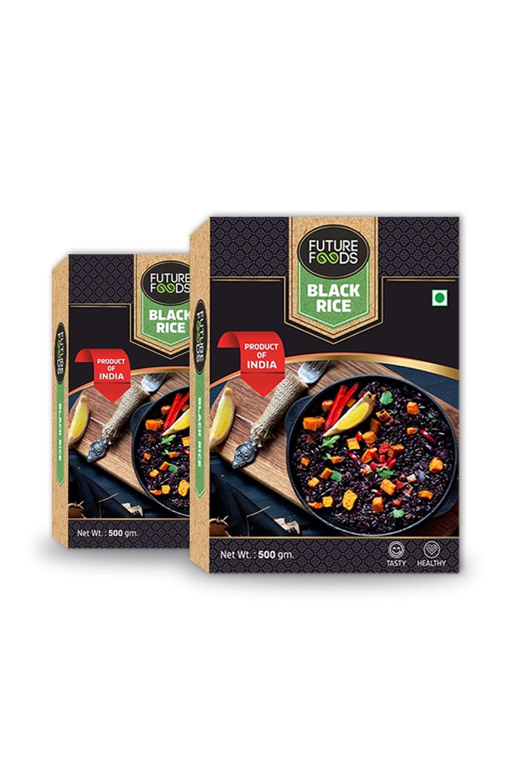 Future Foods Black Rice,450 gram|Protein Rich|Rich in Antioxidants|All Natural|Aromatic & Unpolished|Natural Detoxifier & Fiber Source|Prevents The Risk of Diabetes & Obesity (Pack of 2)