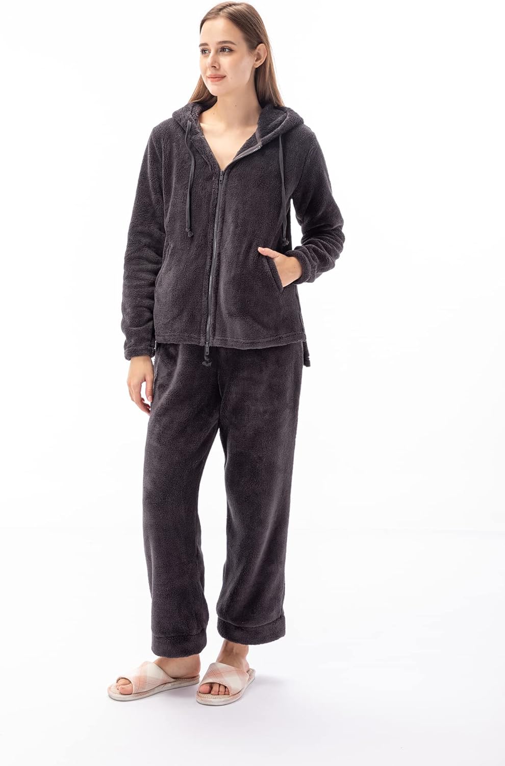 Syalena Women's Winter Room Wear Set Warm, Kuwait Ubuy