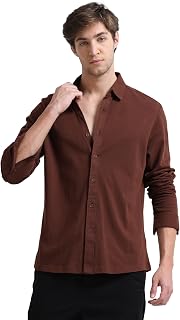 StitchX Men's Cotton Pique Regular Fit Full Sleeve Solid Knitted Shirt XS-2XL Price In India