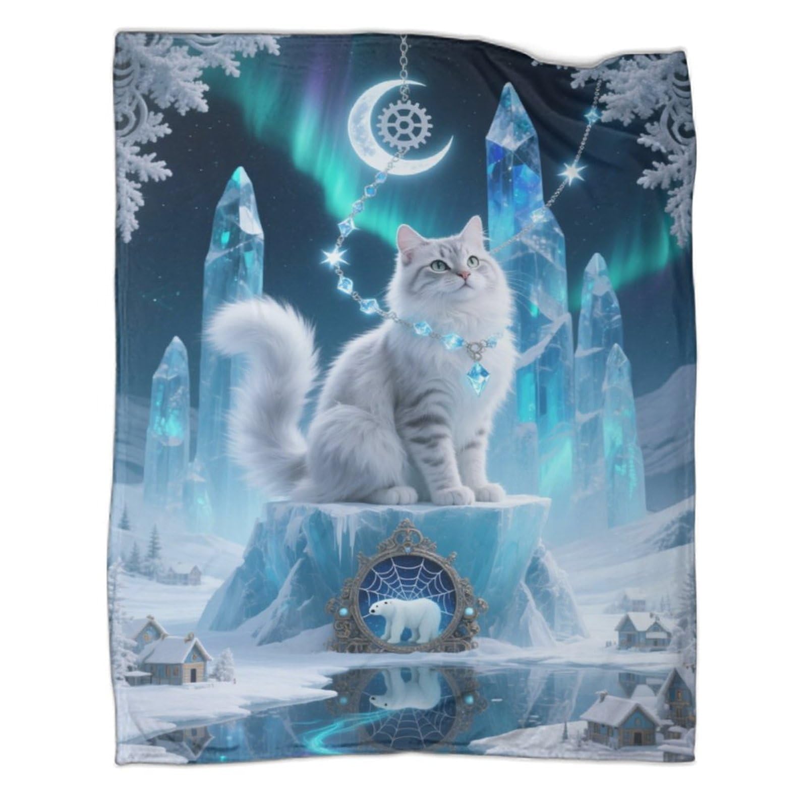 Plaid doux chaud et douillet : couverture d'hiver TN Sibérien style animal 3D pour la famille
