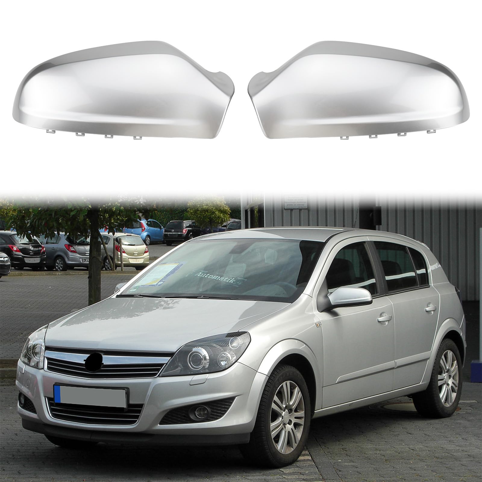 1 paio di coperture di ricambio per specchietto retrovisore per Opel Astra 2004-2009