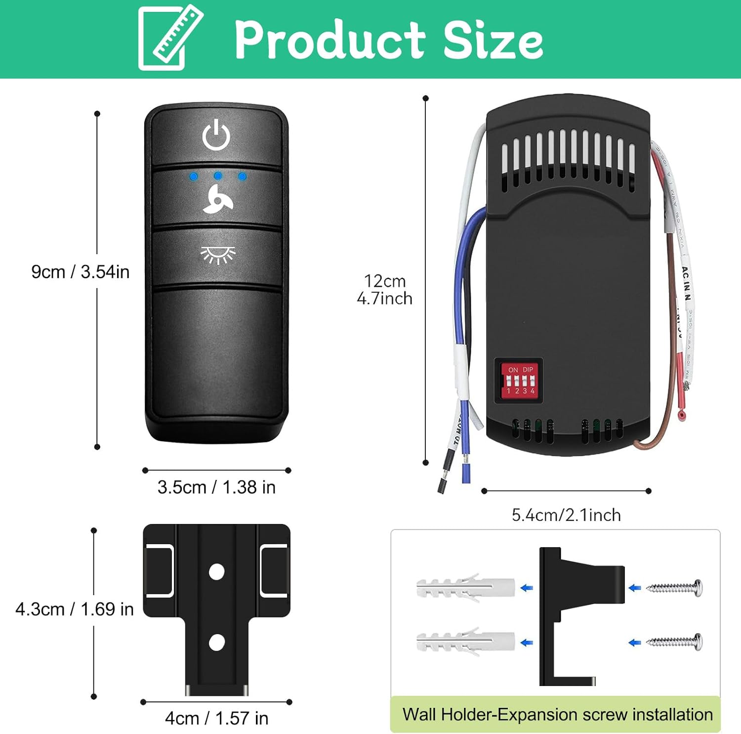 Universal Ceiling Fan Remote for Hampton Bay, Harbor Breeze, Hunter