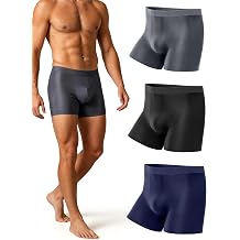 TRENDOUX Men's Breathable Underwear, Cool No-Ride-Up Stretch Boxer Briefs for Men, 3D Pouch Moisture Wicking Quick dry 3 Pack