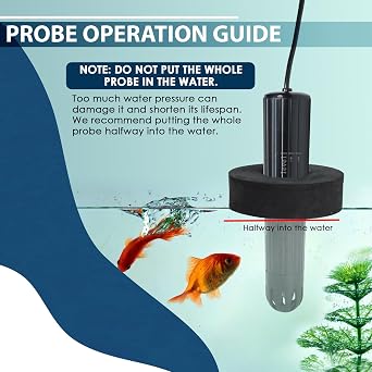 7 in 1 Smart Water Quality Tester, Wireless WiFi Water Monitor Measures pH/ORP/TDS/EC/Salinity/SG/TEMP, Water Quality Meter with App Connection Real-Time Alerts for Aquarium, Saltwater Fish Tank, etc.