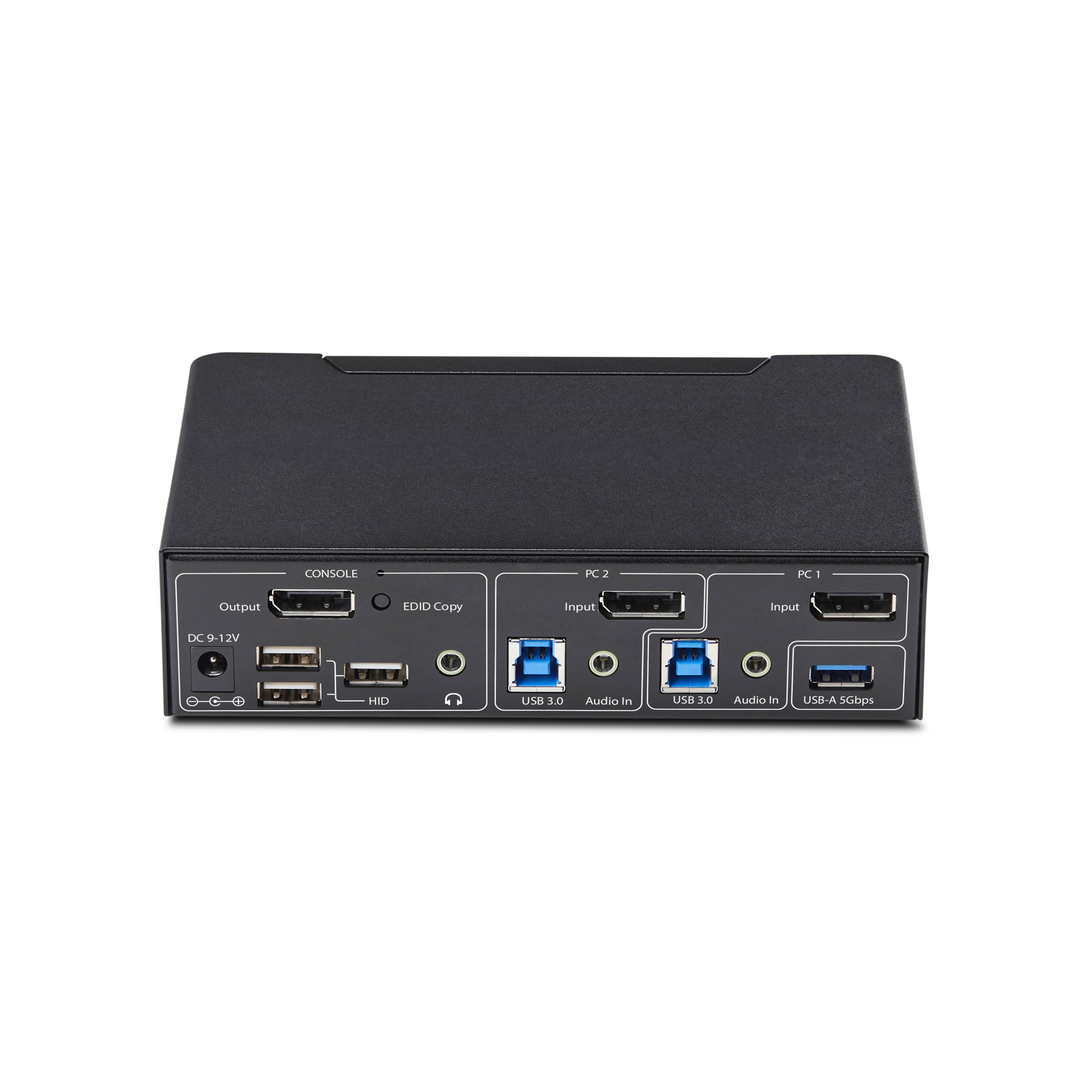StarTech Switch KVM DisplayPort a 2 Porte, 4K 60Hz, DP 1.2, Hub USB 3.0