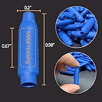 Vista 2 de 100 piezas de conectores B azules con relleno de silicona tipo gel húmedo para cables de alarma telefónica, conectores tipo B, empalmes de tipo