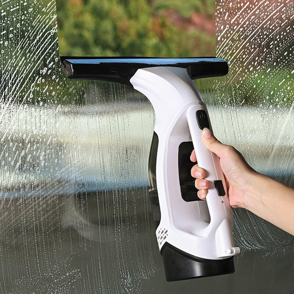 Aspiradora de Ventanas Sin Cable Limpiaparabrisas de Mano Multiusos Botella Paño de Microfibra Enchufe UE