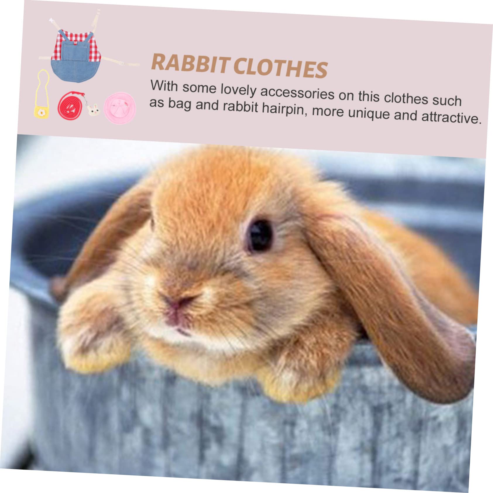 SUPVOX 3 Set Di Vestiti Del Coniglio Coniglio Finimenti E Guinzaglio A Piedi Maglia Corda Guinzaglio Bunny Cablaggio Kit Furetto A Piedi Maglia Coniglietto Della