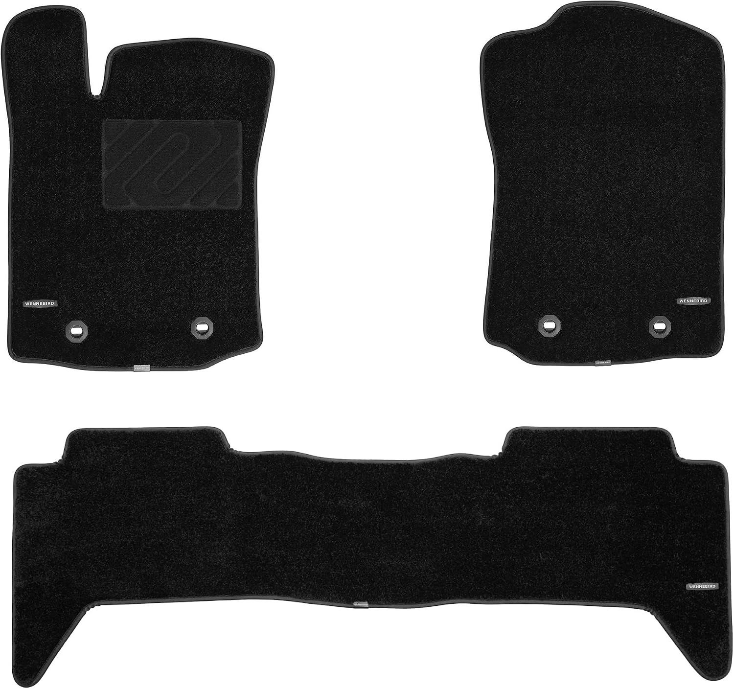 WENNEBIRD Superior Carpet Floor Mats for 2016-2023 Toyota Tacoma, 0.6-Inch Ultra-Thick, Noise-Reducing, All-Weather Waterproof Anti-Slip – 3-Pc Set