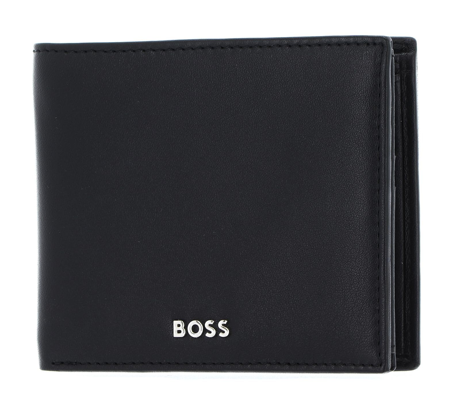 HUGO BOSS Portefeuille classique lisse noir, Noir