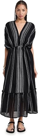 lemlem Womens Leliti Plunge Neck Dress
