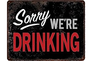 Nostalgic Retro Metal Wall Decor - Sorry We're Drinking Tin Sign